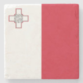 Dessous-de-verre En Pierre Drapeau Malte (Devant)