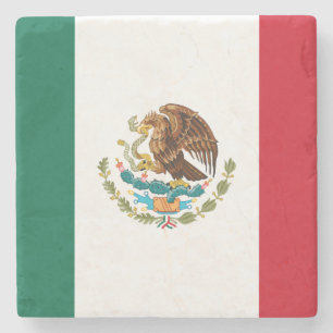 Dessous-de-verre En Pierre Drapeau mexicain - Drapeau mexicain