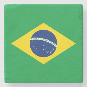 Dessous-de-verre En Pierre Drapeau patriotique du Brésil