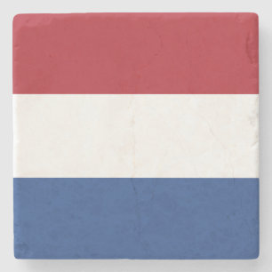 Dessous-de-verre En Pierre Drapeau Pays-Bas tricolore