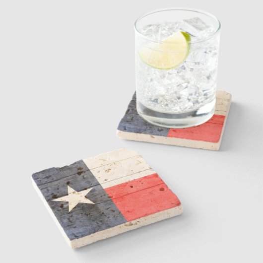 Dessous-de-verre En Pierre Drapeau rustique du Texas (Côté)