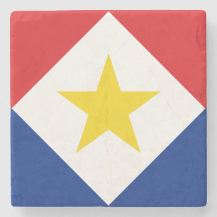 Dessous-de-verre En Pierre Drapeau Saba