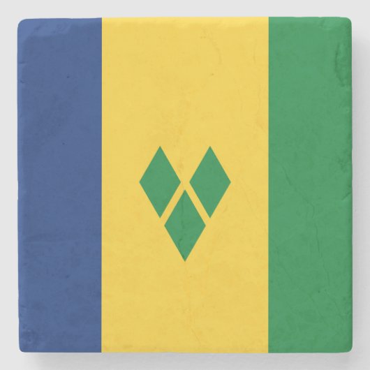 Dessous-de-verre En Pierre Drapeau Saint-Vincent (Devant)