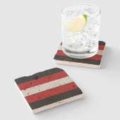 Dessous-de-verre En Pierre Drapeau satanique (Satanisme) (Côté)