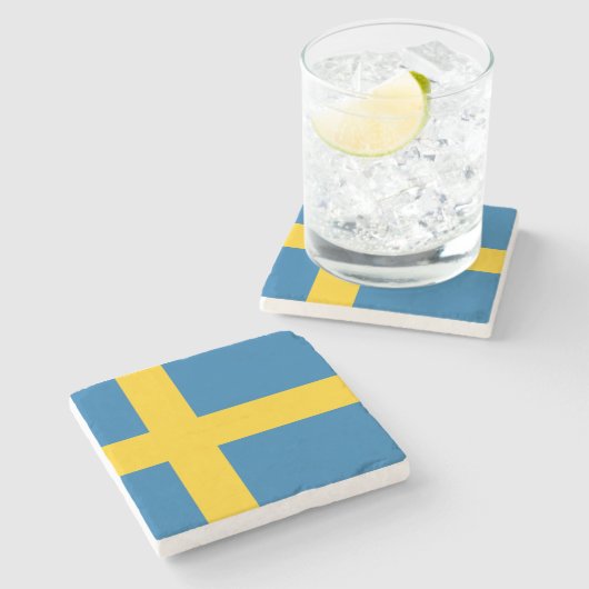 Dessous-de-verre En Pierre Drapeau Suède (Côté)