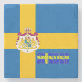 Dessous-de-verre En Pierre Drapeau suédois (Devant)