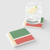 Dessous-de-verre En Pierre Drapeau tchétchène (Côté)