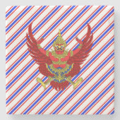 Dessous-de-verre En Pierre Drapeau thaïlandais de rayures (Devant)