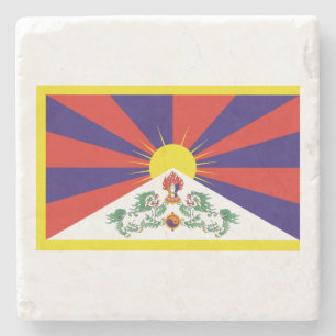 Dessous-de-verre En Pierre Drapeau tibétain (Tibet)