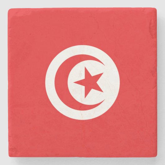 Dessous-de-verre En Pierre Drapeau Tunisie (Devant)