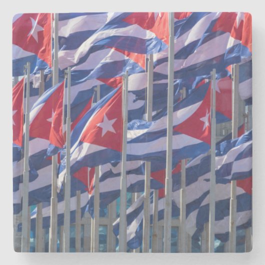 Dessous-de-verre En Pierre Drapeaux cubains, La Havane, Cuba (Devant)