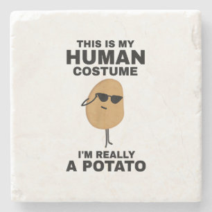 Dessous-de-verre En Pierre Drôle C'est mon costume humain Je suis vraiment un