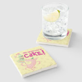 Dessous-de-verre En Pierre Drôle Cochon Café Quotidien Excusez-Vous Pour Cart (Côté)