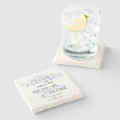 Dessous-de-verre En Pierre Drôle Good Friends Adventure Typography Citation (Côté)