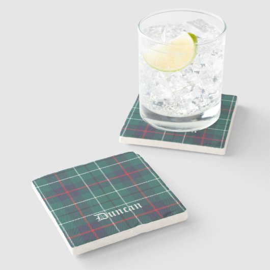 Dessous-de-verre En Pierre Duncan, Duncan Scottish Tartan, Duncan Clan, Dunca (Côté)