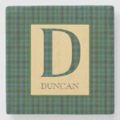 Dessous-de-verre En Pierre Duncan Tartan Monogramme D (Devant)