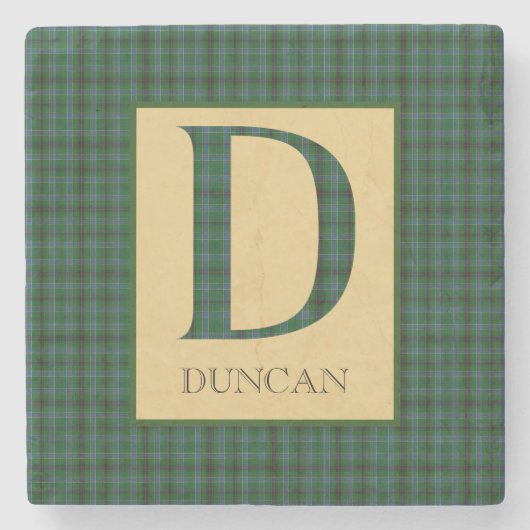 Dessous-de-verre En Pierre Duncan Tartan Monogramme D (Devant)