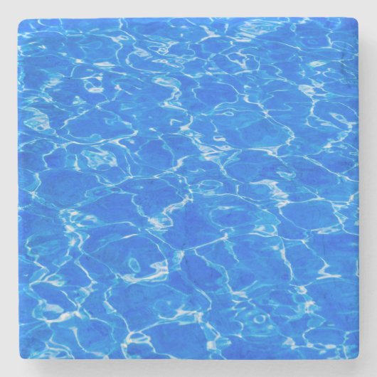 Dessous-de-verre En Pierre Eau Bleue Fraîche (Devant)