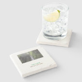 Dessous-de-verre En Pierre eau océan plage photo ajouter nom texte place été (Côté)