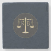 Dessous-de-verre En Pierre Échelles De Justice (Devant)