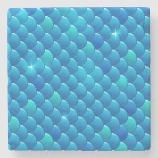 Dessous-de-verre En Pierre échelles de poissons de rivière (Devant)