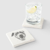 Dessous-de-verre En Pierre Echo Canine Canine Chiline (Côté)