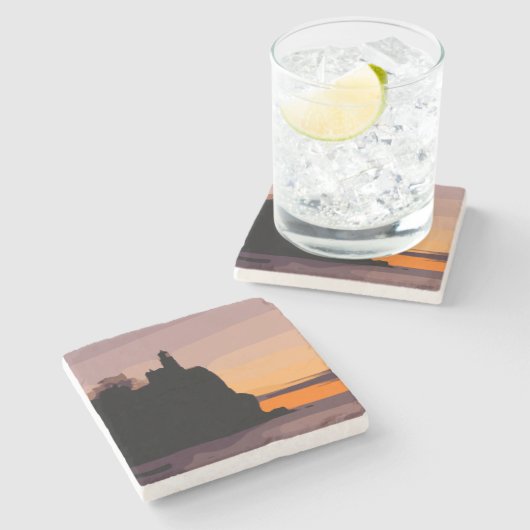 DESSOUS-DE-VERRE EN PIERRE ÉCLAIRAGE DE ROCHES SPLIT (Côté)