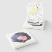 Dessous-de-verre En Pierre Éclipse des rêves : Aquarelle céleste (Côté)