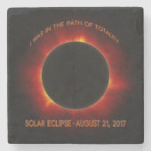 Dessous-de-verre En Pierre Éclipse solaire (Devant)