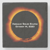 Dessous-de-verre En Pierre Éclipse solaire annuelle 2023 (Devant)
