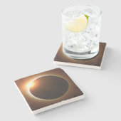 Dessous-de-verre En Pierre Éclipse solaire totale (Côté)