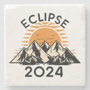 Dessous-de-verre En Pierre Éclipse solaire totale 2024