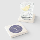 Dessous-de-verre En Pierre École Saint Alice Patch traditionnel (Côté)