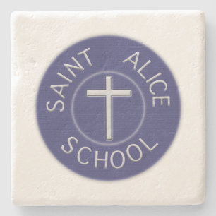 Dessous-de-verre En Pierre École Saint Alice Patch traditionnel