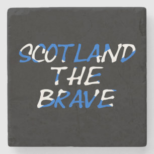 Dessous-de-verre En Pierre Ecosse Le Brave sur le drapeau écossais