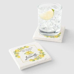 Dessous-de-verre En Pierre Écran de brosse Lemons Limoncello