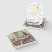 Dessous-de-verre En Pierre Écrire la Déclaration d'indépendance (USA) (Côté)