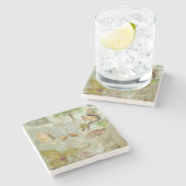 Dessous-de-verre En Pierre Écureuil, Chouette, Autumnel, Forêt forestière (Côté)