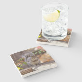 Dessous-de-verre En Pierre Écureuil mendiant (Côté)