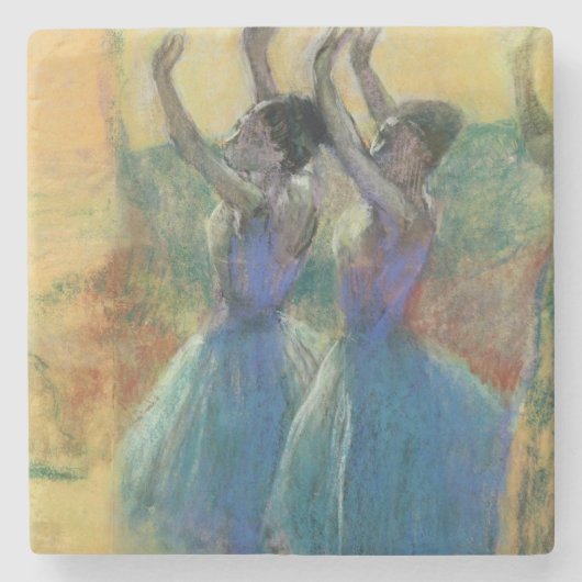 Dessous-de-verre En Pierre Edgar Degas | deux danseurs bleus (Devant)
