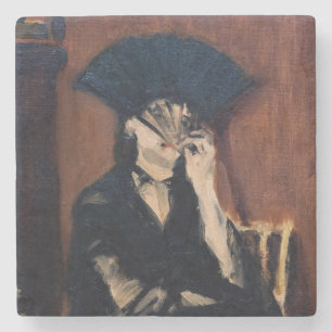 Dessous-de-verre En Pierre Edouard Manet - Berthe Morisot avec ventilateur