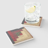 Dessous-de-verre En Pierre Édredon de cabine de rondin (Côté)