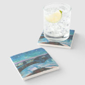 Dessous-de-verre En Pierre Edvard Munch - Nuit étoilée 1922 (Côté)