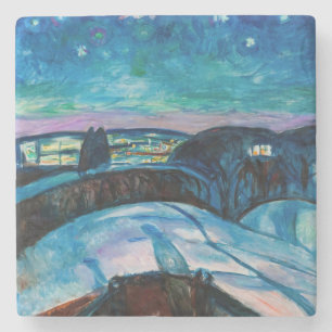 Dessous-de-verre En Pierre Edvard Munch - Nuit étoilée 1922