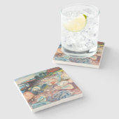 Dessous-de-verre En Pierre Edvard Munch - Rive avec Maison Rouge (Côté)