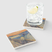 Dessous-de-verre En Pierre Edvard Munch - The Scream 1893 (Côté)