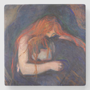 Dessous-de-verre En Pierre Edvard Munch - Vampire / Amour et douleur