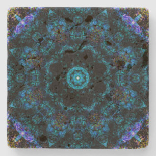 Dessous-de-verre En Pierre Effet Aqua Kaleidoscope,