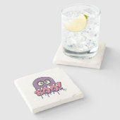 Dessous-de-verre En Pierre Effrayant Boo (Côté)