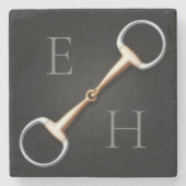 Dessous-de-verre En Pierre Eggbutt Snaffle Bit Equestrimed (Devant)